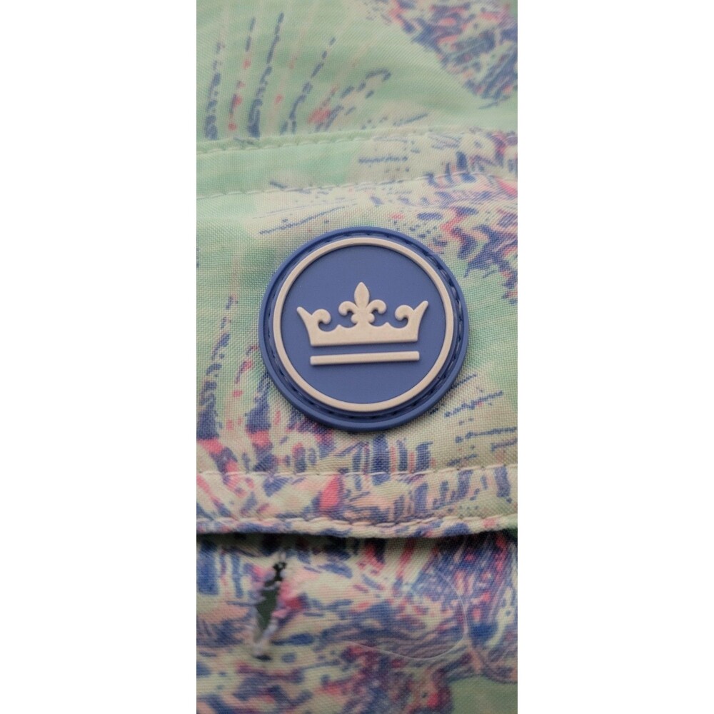 Peter Millar Swim Shorts Mens XL Blue Seaside Trunks Lionfish pattern Mesh - Picture 4 of 13